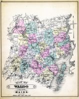 Waldo County Map, Maine State Atlas 1884